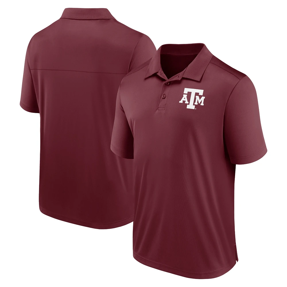 Polo Fanatics Maroon Texas A&M Aggies pour hommes, bloc latéral gauche