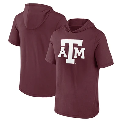 T-shirt à capuche avec logo principal Fanatics Maroon Texas A&M Aggies pour hommes