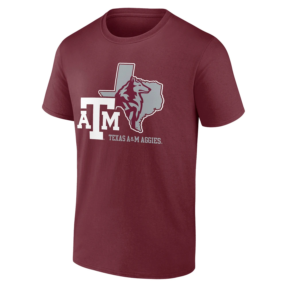 Men's Fanatics Maroon Texas A&M Aggies State Lock T-Shirt