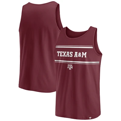 Men's Fanatics Maroon Texas A&M Aggies Stripe Block Tank Top