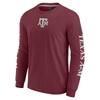 T-shirt à manches longues Fanatics pour hommes Texas A&M Aggies Strive Maroon