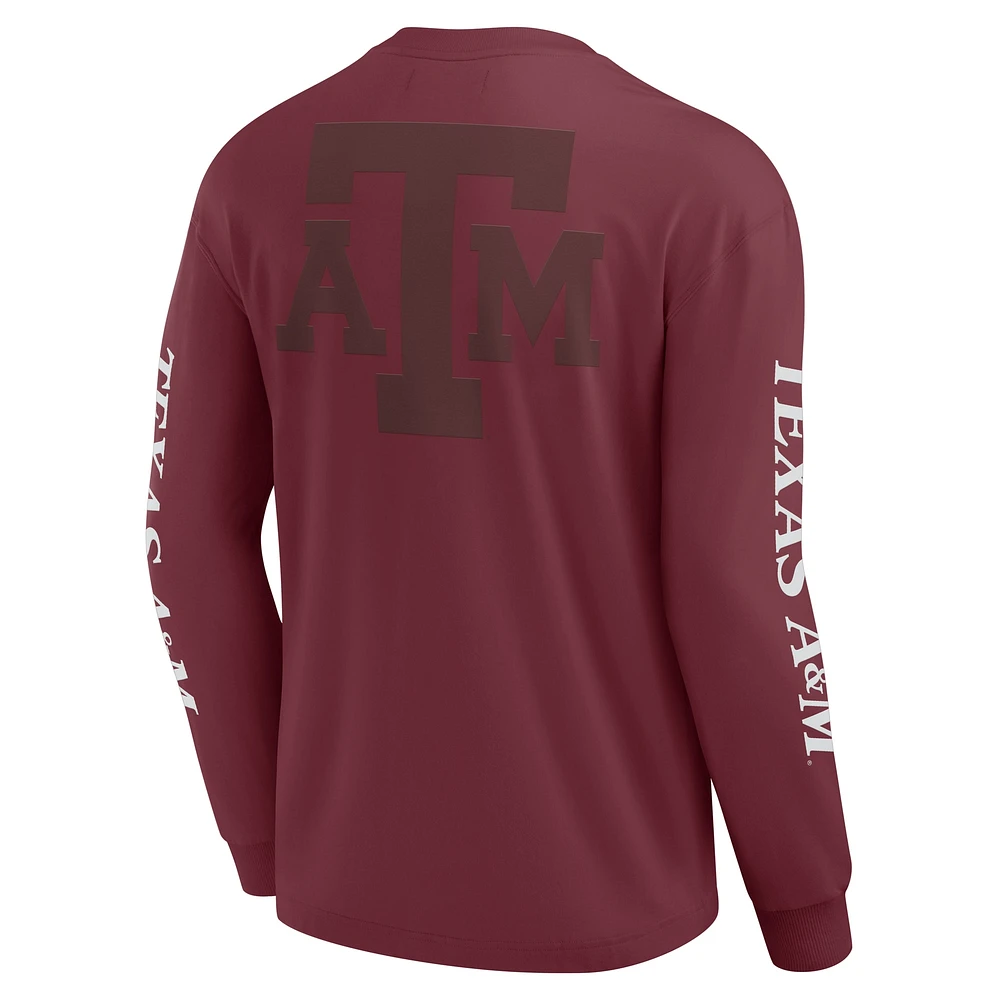 T-shirt à manches longues Fanatics pour hommes Texas A&M Aggies Strive Maroon