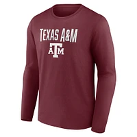 Men's Fanatics Maroon Texas A&M Aggies Team Lockup Long Sleeve T-Shirt