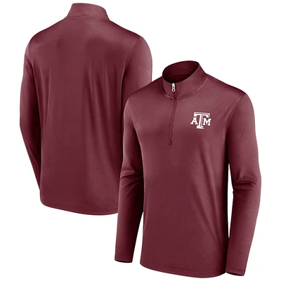 Haut à quart de zip Fanatics Maroon Texas A&M Aggies Underdog Mindset pour hommes