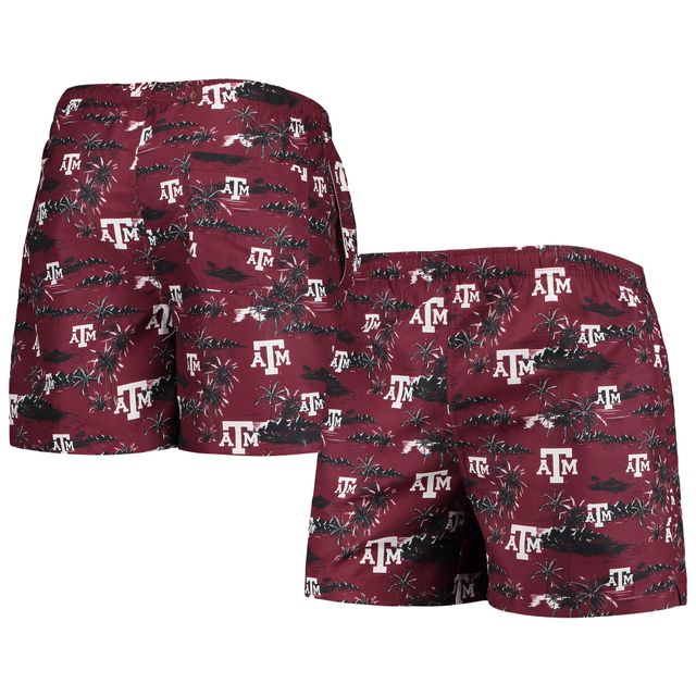 FOCO Maroon Texas A&M Aggies Island Palm Maillot de bain pour homme