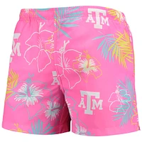 Men's FOCO Pink Texas A&M Aggies Neon Floral Swim Trunks
