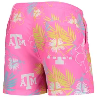 Men's FOCO Pink Texas A&M Aggies Neon Floral Swim Trunks