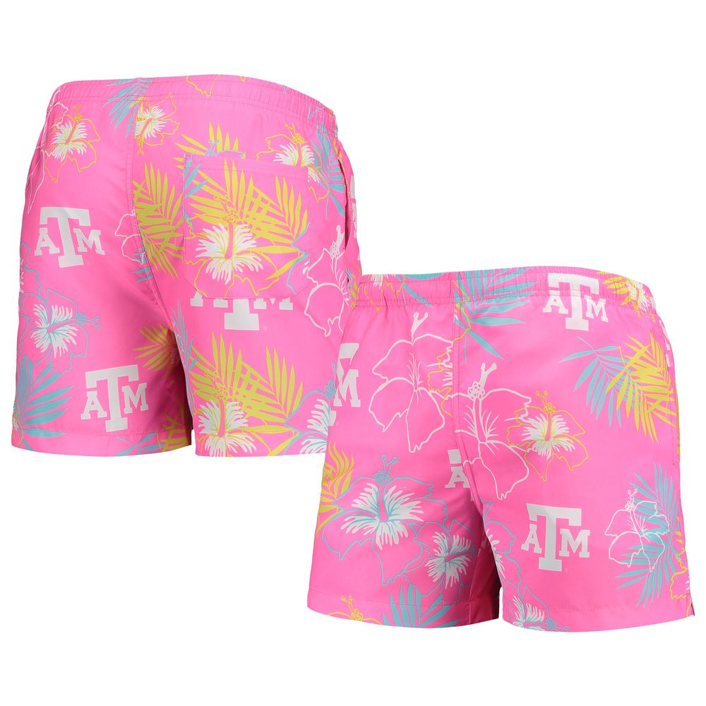 Men's FOCO Pink Texas A&M Aggies Neon Floral Swim Trunks