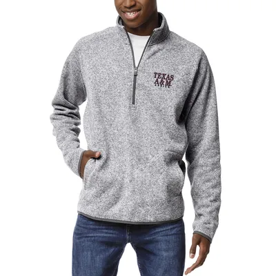 Texas A&M Aggies League Collegiate Wear Saranac Quarter-Zip Pullover Jacket - Heathered Gray