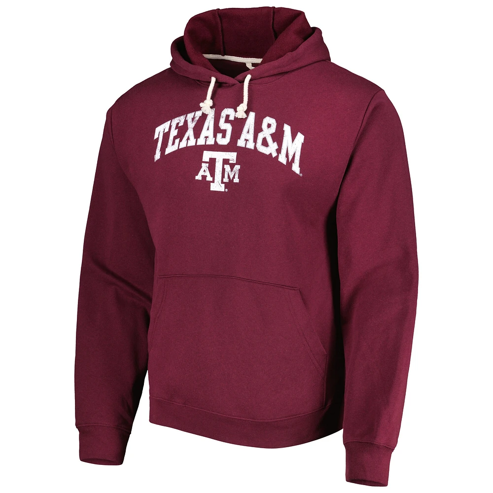 Sweat à capuche League Collegiate Wear pour homme Bordeaux Texas A&M Aggies Arch Essential