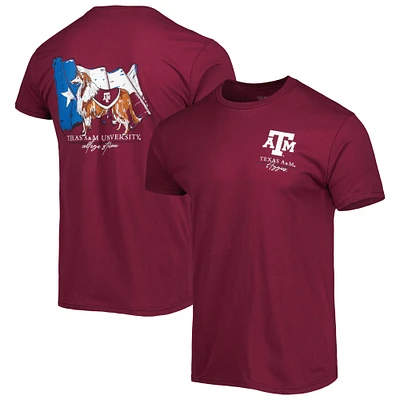 T-shirt de l'équipe hyperlocale Texas A&M Aggies marron pour homme