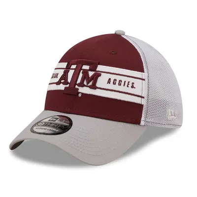 Texas A&M Aggies New Era Banded 39THIRTY Flex Hat - Maroon/Gray