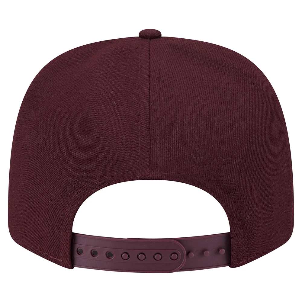 Casquette extensible à boutons-pression New Era 9SEVENTY pour homme, couleur bordeaux, Texas A&M Aggies Gameday