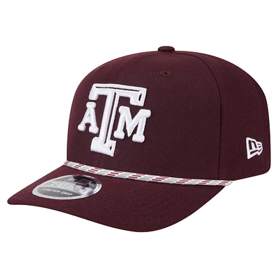 Casquette extensible à boutons-pression New Era 9SEVENTY pour homme, couleur bordeaux, Texas A&M Aggies Gameday