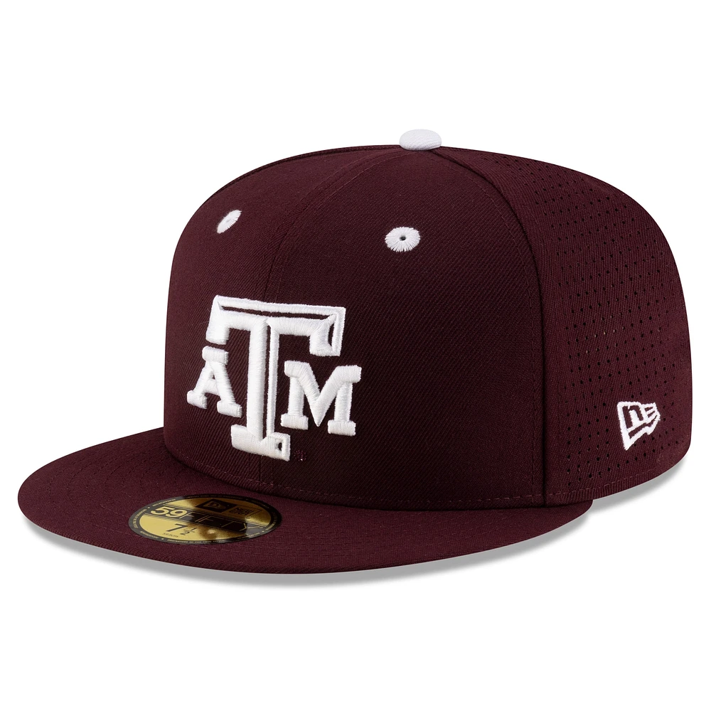 Men's New Era Maroon Texas A&M Aggies On-Field 59FIFTY Fitted Hat