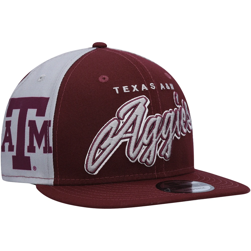 Men's New Era  Maroon Texas A&M Aggies Outright 9FIFTY Snapback Hat