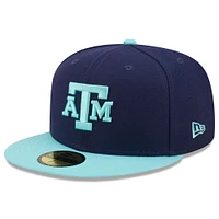 Men's New Era Navy/Light Blue Texas A&M Aggies 59FIFTY Fitted Hat