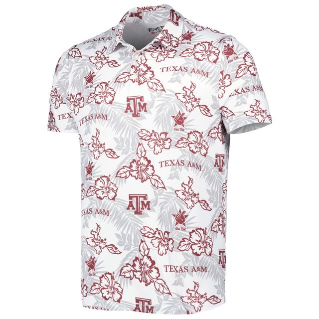 Polo Performance Reyn Spooner Texas A&M Aggies pour homme, blanc