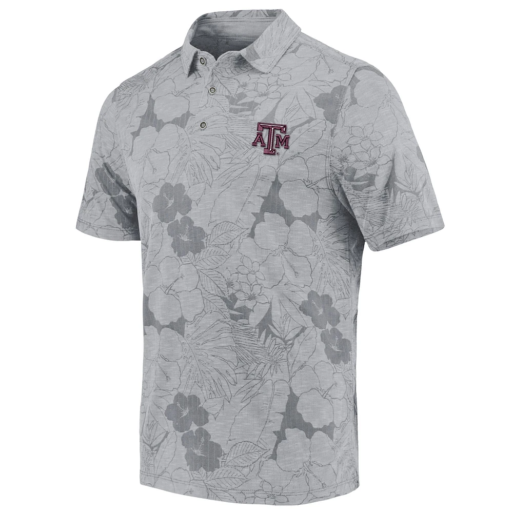 Men's Tommy Bahama Gray Texas A&M Aggies Miramar Blooms Polo