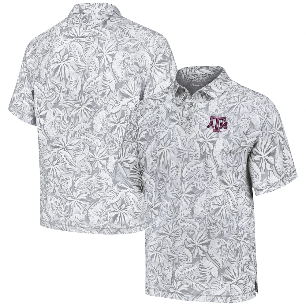 Polo Tommy Bahama gris Texas A&M Aggies Tropical Score IslandZone pour hommes