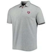 Polo Tommy Bahama gris chiné pour homme Texas A&M Aggies IslandZone Tailgater