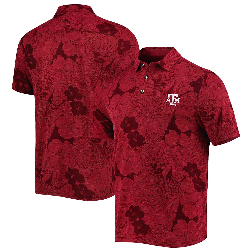 Men's Tommy Bahama Maroon Texas A&M Aggies Big & Tall Miramar Blooms Polo