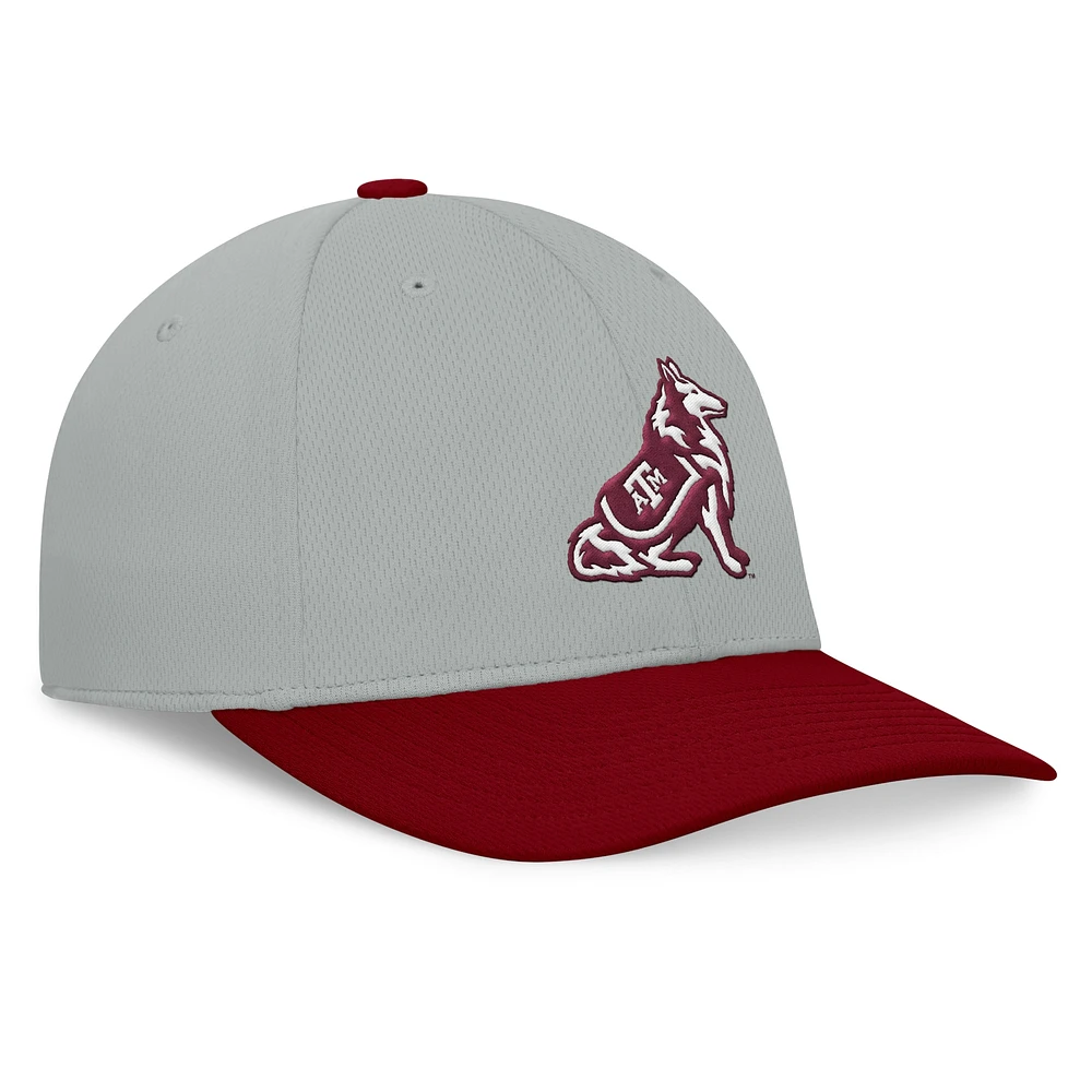 Casquette Top of the World pour hommes, gris/marron, Texas A&M Aggies Mick Flex