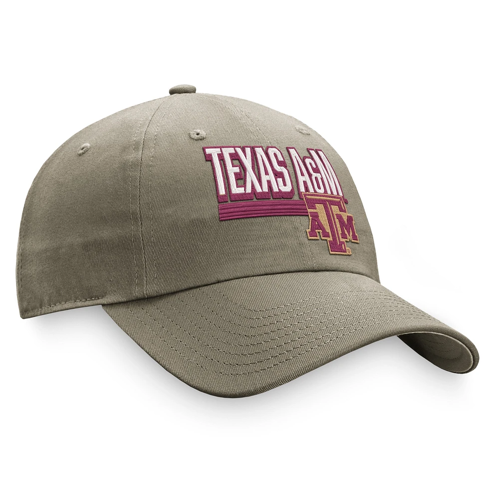 Men's Top of the World Khaki Texas A&M Aggies Slice Adjustable Hat