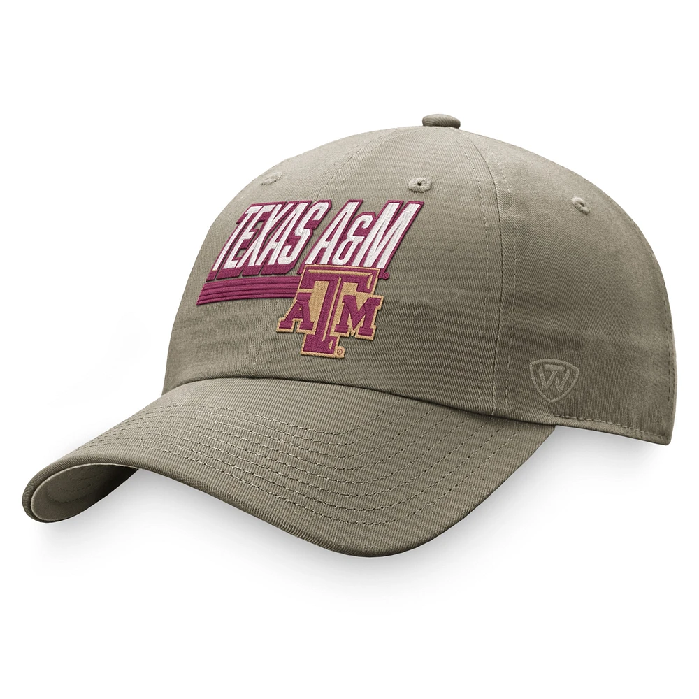 Men's Top of the World Khaki Texas A&M Aggies Slice Adjustable Hat