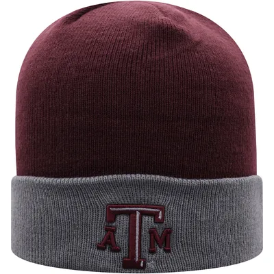 Texas A&M Aggies Top of the World Core 2-Tone Cuffed Knit Hat - Maroon/Gray