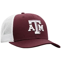 Casquette Top of the World marron/blanc Texas A&M Aggies Trucker Snapback pour homme