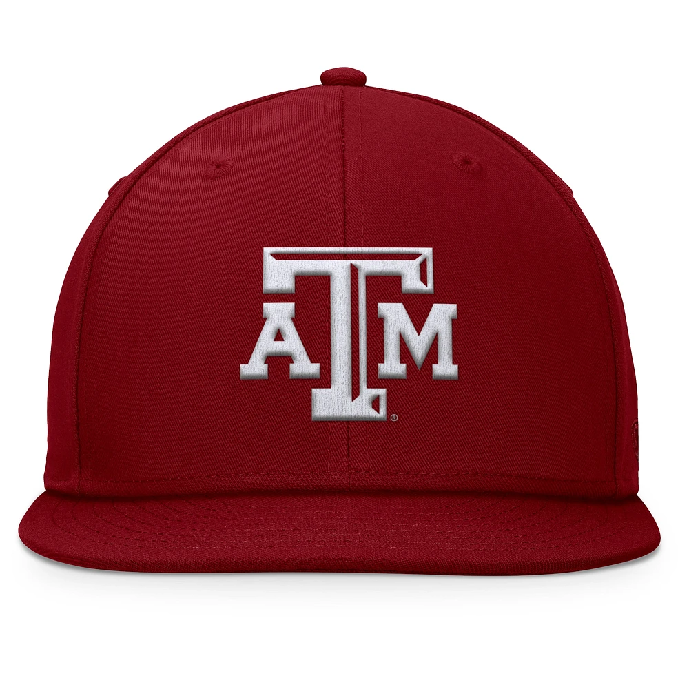 Casquette Snapback fondamentale Top of the World marron Texas A&M Aggies pour hommes