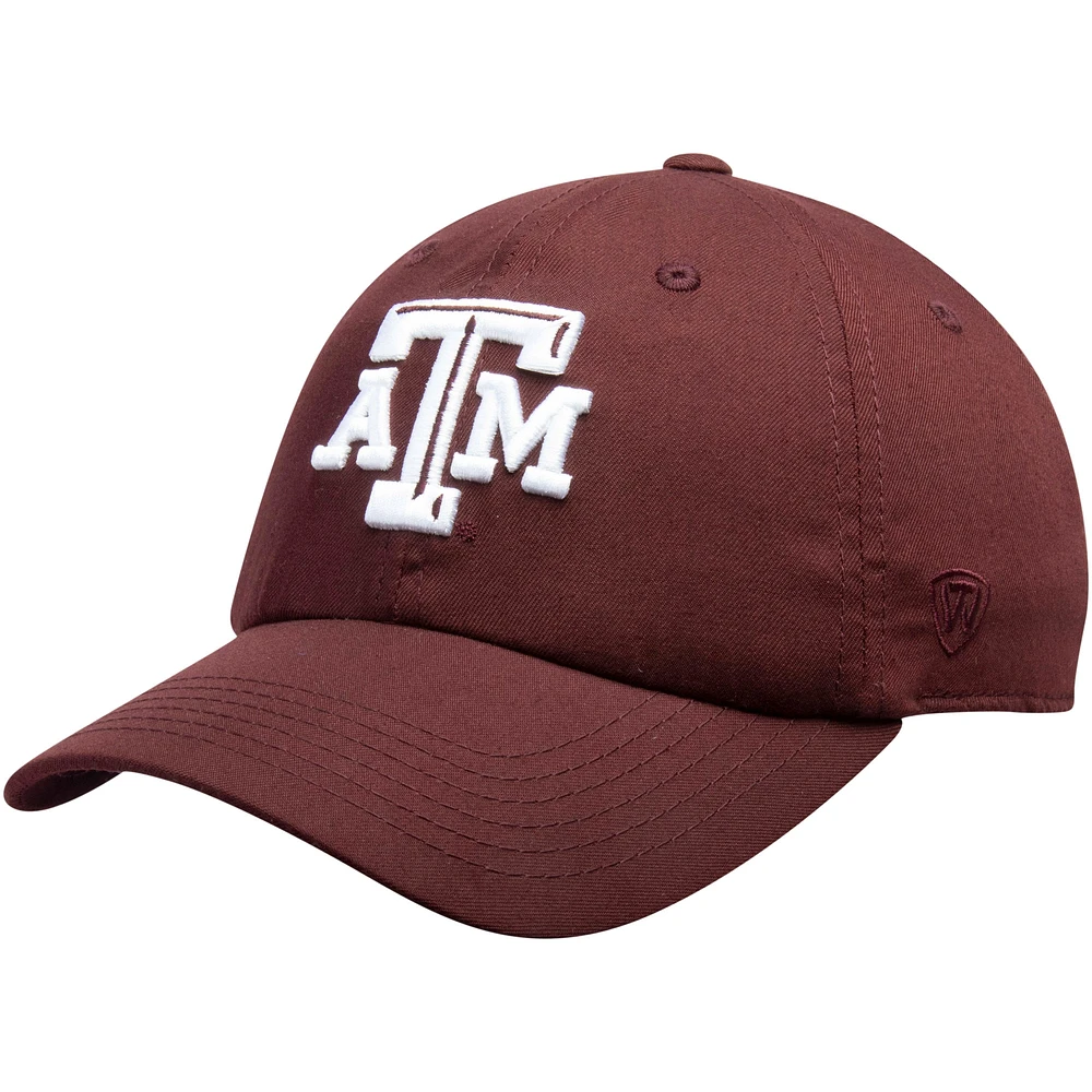 Men's Top of the World Maroon Texas A&M Aggies Primary Logo Staple Adjustable Hat