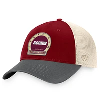 Casquette réglable Top of the World Maroon Texas A&M Aggies Refined Trucker pour hommes