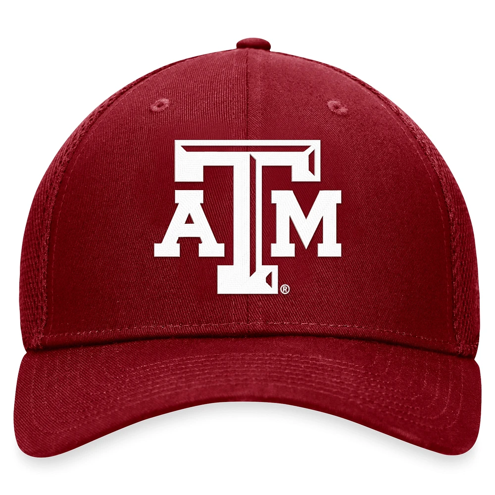 Casquette Top of the World marron Texas A&M Aggies Spacer Flex pour hommes