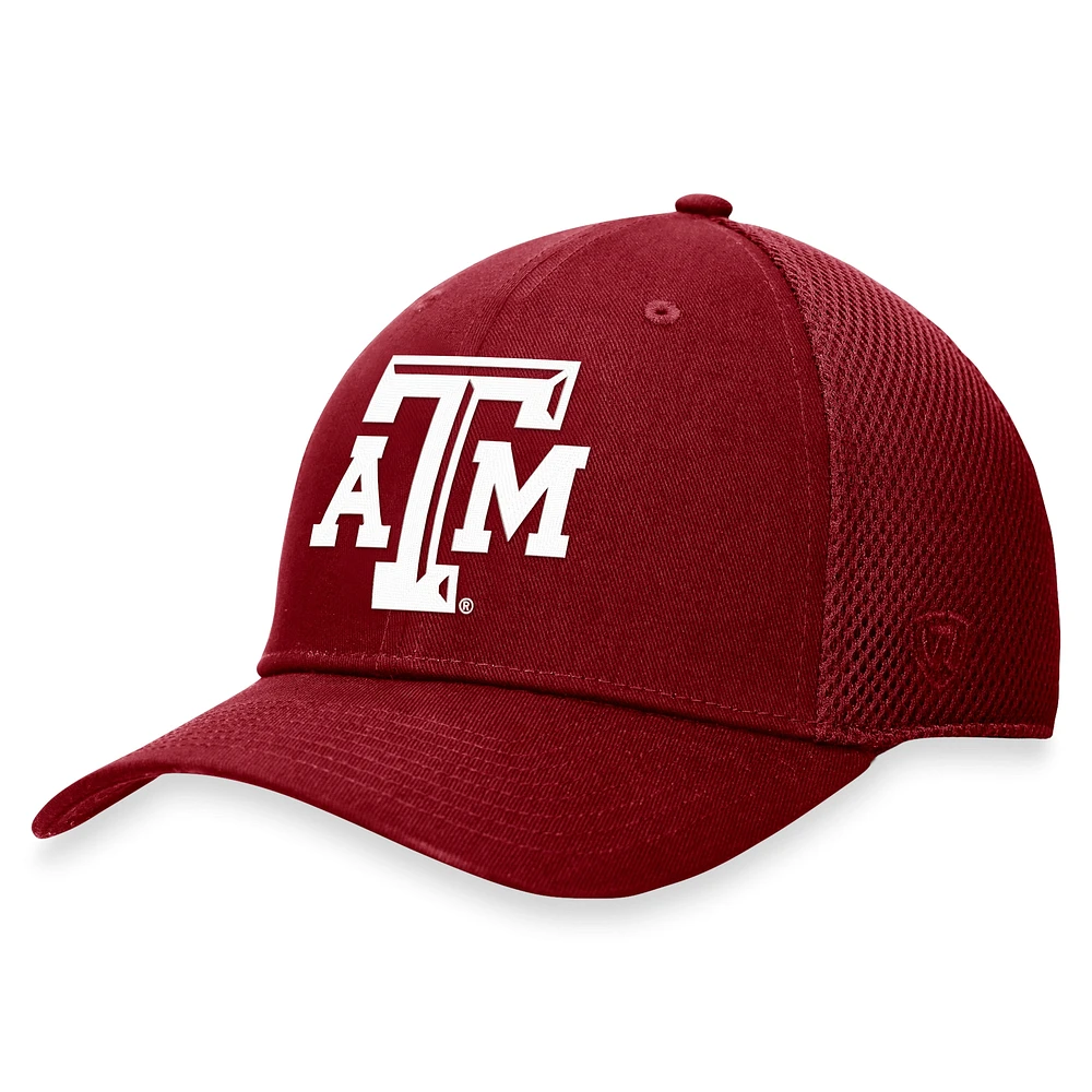 Casquette Top of the World marron Texas A&M Aggies Spacer Flex pour hommes