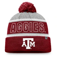 Men's Top of the World Maroon Texas A&M Aggies Two-Tone Cuffed Knit Hat with Pom