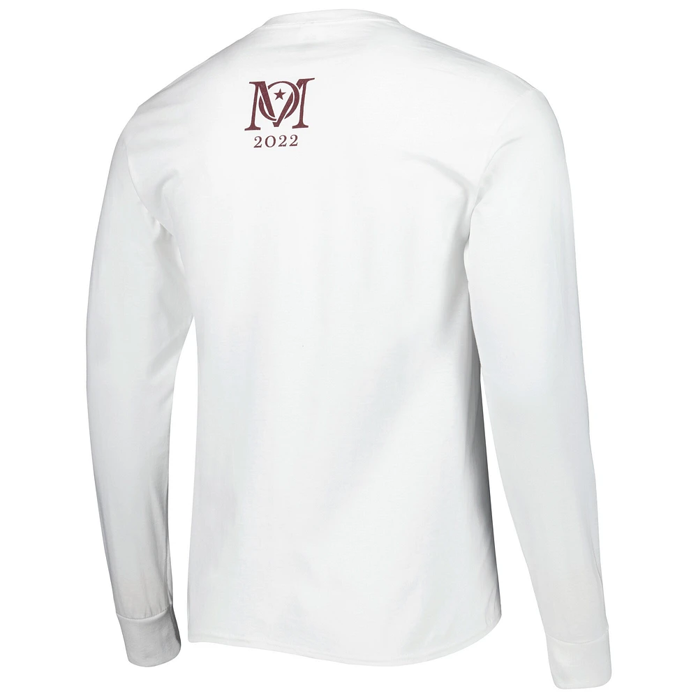 Men's White Texas A&M Aggies 2022 Maroon Out Stripe the Stands Long Sleeve T-Shirt