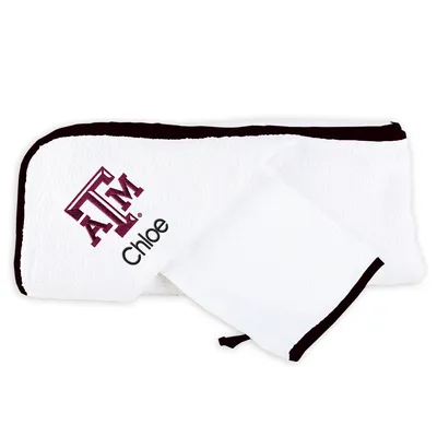 Texas A&M Aggies Newborn & Infant Personalized Hooded Towel Gift Set