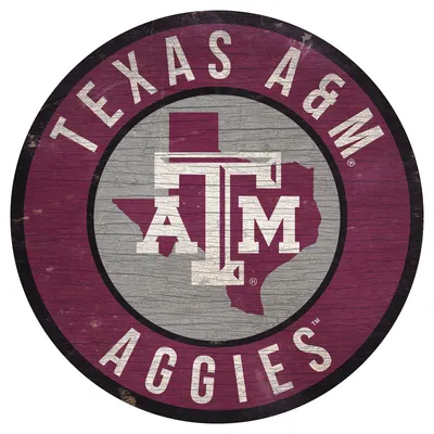 Texas A&M Aggies 12'' x 12'' State Circle Sign