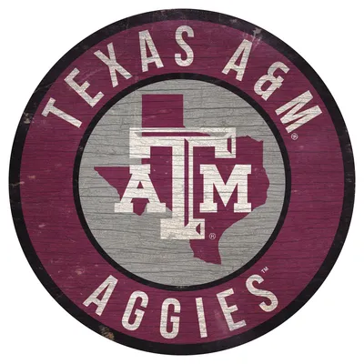 Texas A&M Aggies 20'' x 20'' Retro Logo Circle Sign