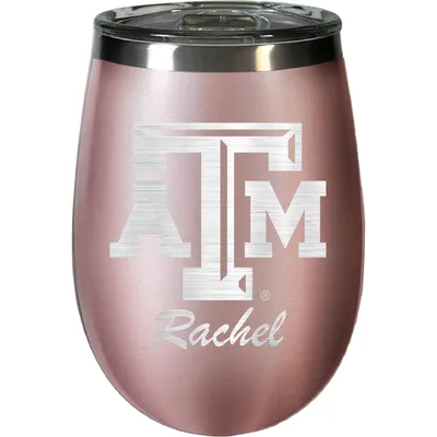 Texas A&M Aggies 12oz. Personalized Rose Gold Wine Tumbler