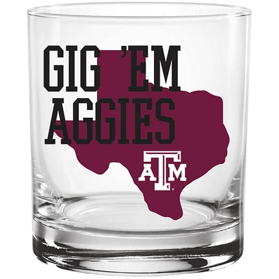 Texas A&M Aggies 14oz. Hometown Rocks Glass