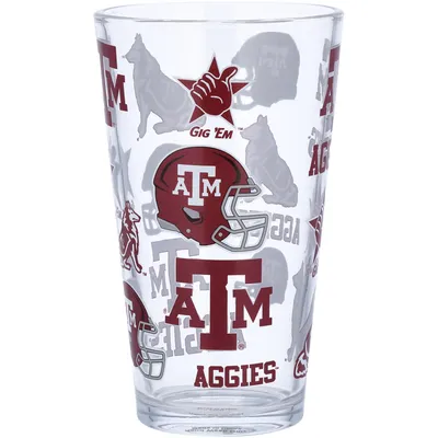 Texas A&M Aggies 16oz. Allover Print Pint Glass