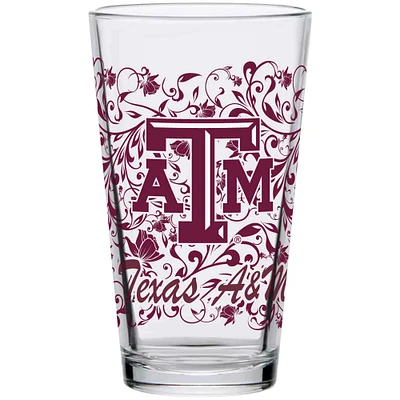 Texas A&M Aggies 16oz. Floral Pint Glass