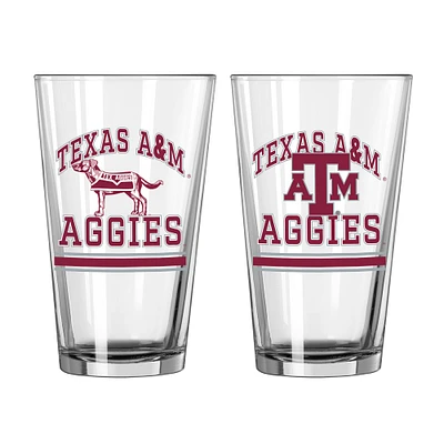 Texas A&M Aggies 16oz. Pint Glass Two Pack