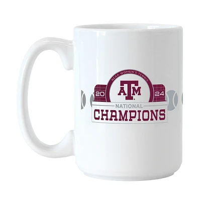 Texas A&M Aggies Champions nationaux de tennis féminin NCAA 2024 15oz. Tasse sublimée