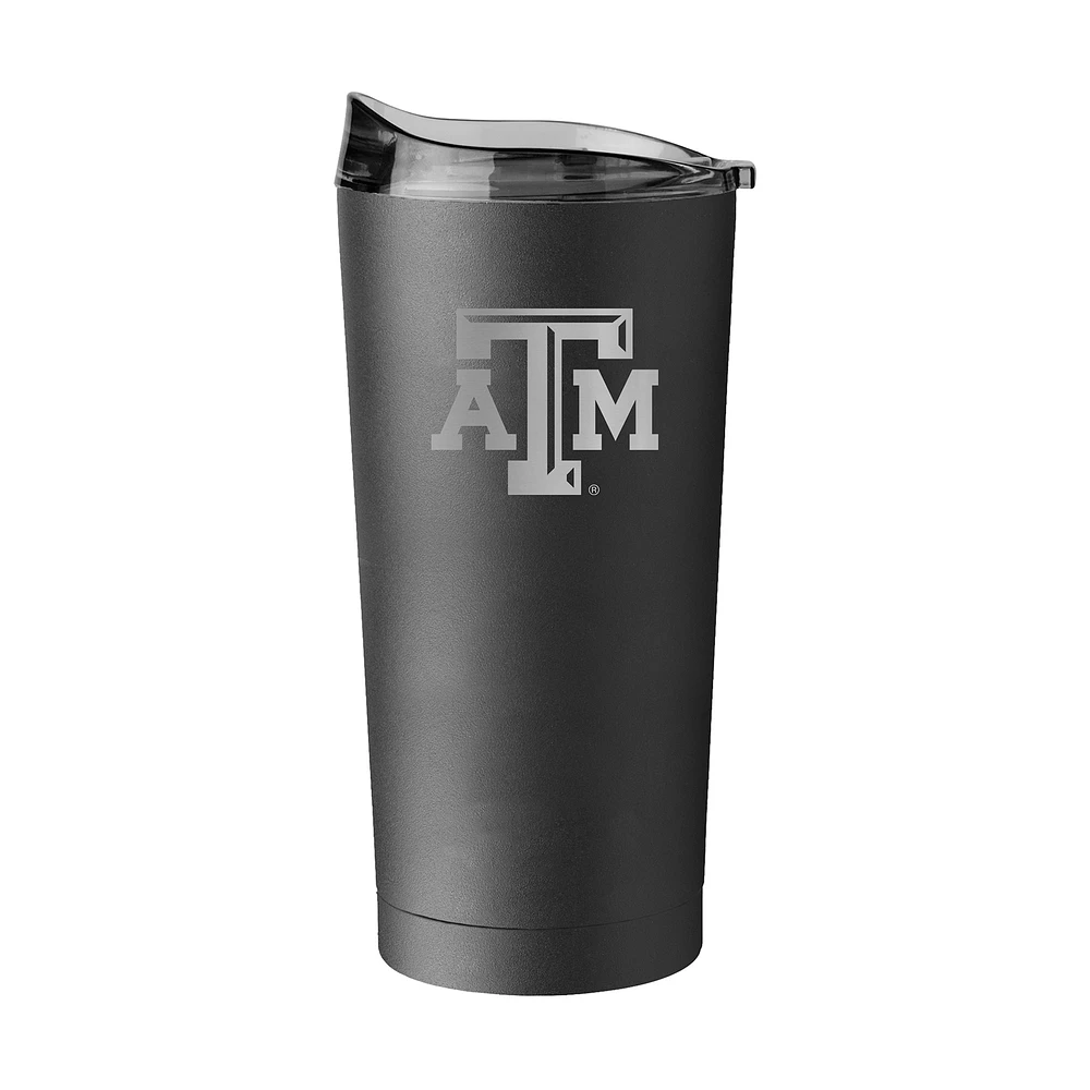 Gobelet à revêtement en poudre noir Texas A&M Aggies de 20 oz