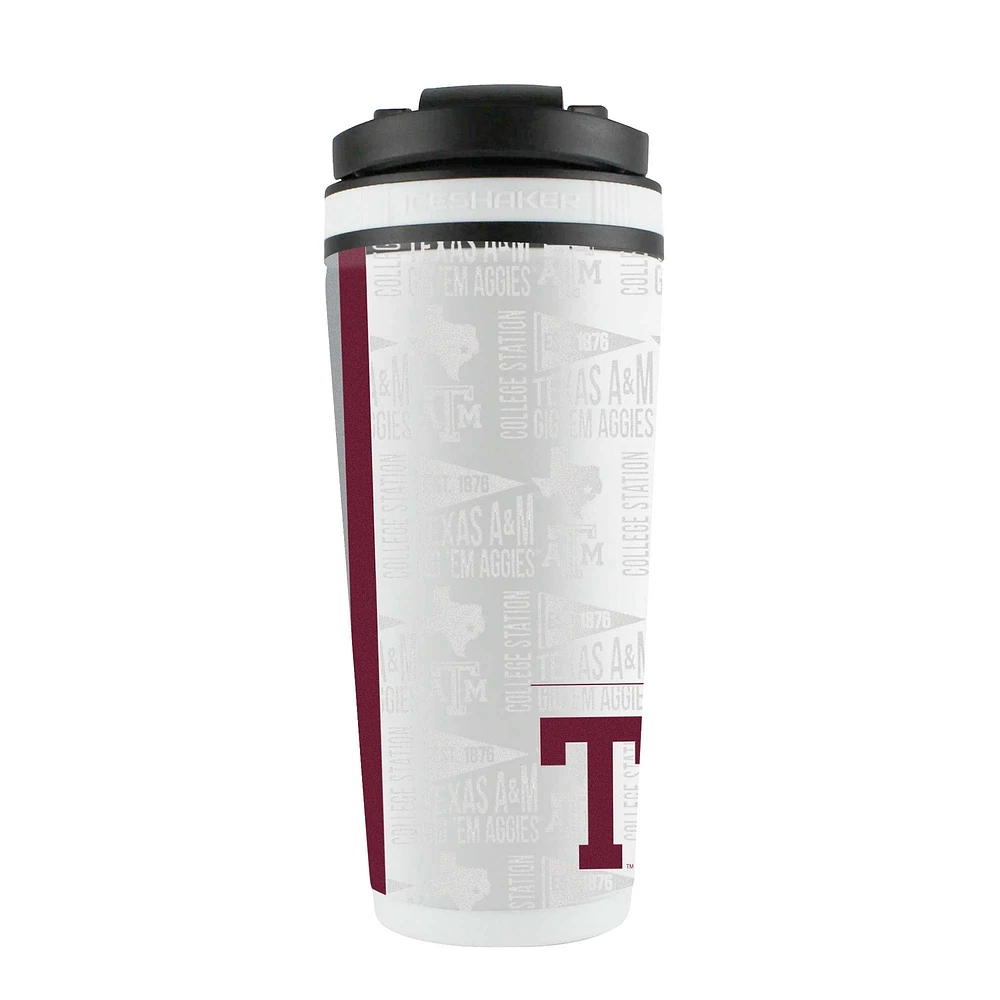 Bouteille shaker en acier inoxydable 4D de 26 oz des Texas A&M Aggies