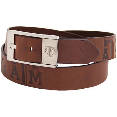 Ceinture en cuir Texas A&M Aggies Brandish - Marron